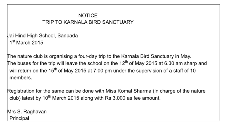 Class 7 - English(Notice Writing) - MY CLASS NOTES